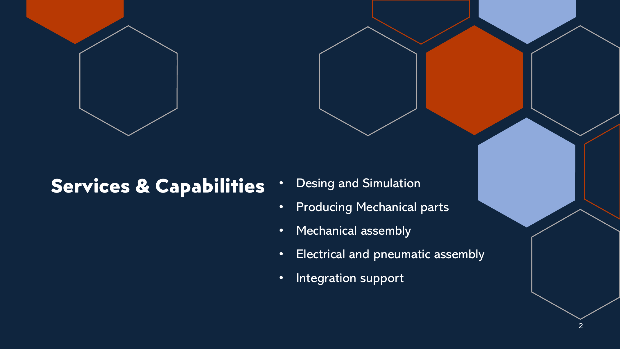 Services and Capabilities